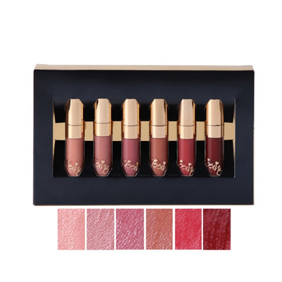 BEAUTY GLAZED 6pcs/Set Liquid Lipstick Lip Gloss