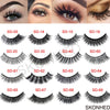 3 Pairs Natural False Eyelashes Beauty Make up Thick Cross