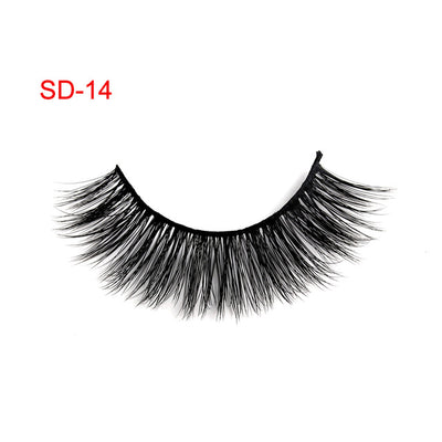 3 Pairs Natural False Eyelashes Beauty Make up Thick Cross