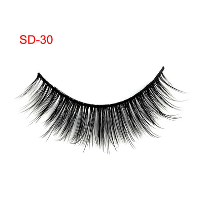 3 Pairs Natural False Eyelashes Beauty Make up Thick Cross