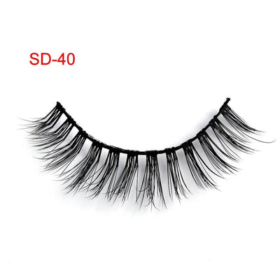 3 Pairs Natural False Eyelashes Beauty Make up Thick Cross