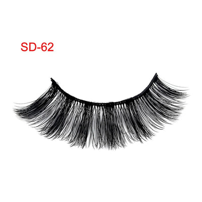 3 Pairs Natural False Eyelashes Beauty Make up Thick Cross