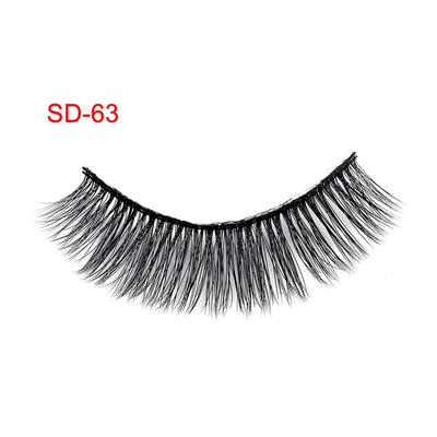 3 Pairs Natural False Eyelashes Beauty Make up Thick Cross