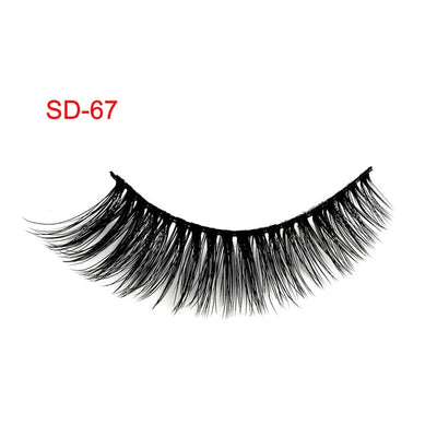3 Pairs Natural False Eyelashes Beauty Make up Thick Cross