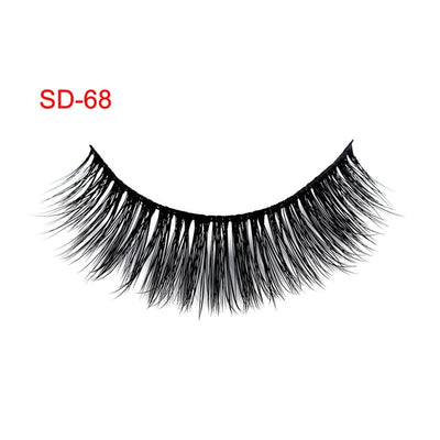 3 Pairs Natural False Eyelashes Beauty Make up Thick Cross