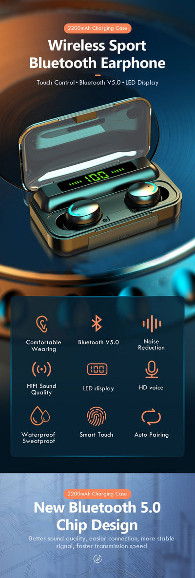 TWS Bluetooth 5.0 Earphones