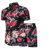 Fashion men clothes set summer Flower tshirt