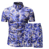 Fashion men clothes set summer Flower tshirt