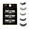 3 Pairs Natural False Eyelashes Beauty Make up Thick Cross